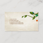 抽象芸術水色の渦巻き分岐 名刺 (裏面)