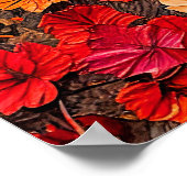 抽象芸術水色の満月のイラストレーション ポスター (角)