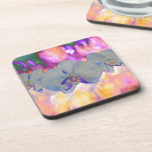 抽象芸術水色の熱帯フローララン コースター (左側)