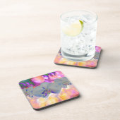抽象芸術水色の熱帯フローララン コースター (右側)