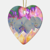 抽象芸術水色の熱帯フローララン セラミックオーナメント (左)