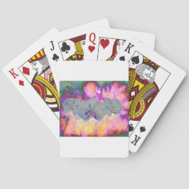 抽象芸術水色の熱帯フローララン トランプ