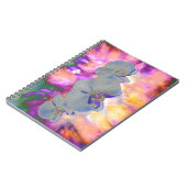 抽象芸術水色の熱帯フローララン ノートブック (左側)