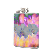 抽象芸術水色の熱帯フローララン フラスク (左)