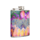 抽象芸術水色の熱帯フローララン フラスク (右)