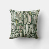 抽象芸術水色の緑のパス クッション (裏面)