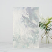 抽象芸術水色の背景(グランジ紙2) 便箋 (スタンド正面)