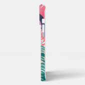 抽象芸術水色の電話ケース iPhoneケース (左側面)