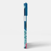 抽象芸術水色の電話ケース iPhoneケース (右側面)