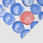 抽象芸術水色の青いドット 薄葉紙 (詳細)