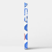 抽象芸術水色の青いドット Case-Mate iPhoneケース (裏面 / 左)