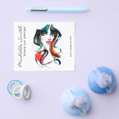 抽象芸術水色インクカラフル女性メイクアップフライ チラシ (シングル)