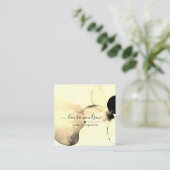 抽象芸術水色インク形状インテリア設計者 スクエア名刺 (スタンド正面)