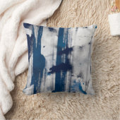 抽象芸術水色オン紙。カラフルArtテクスチャ クッション (ブランケット)