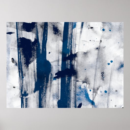 抽象芸術水色オン紙。カラフルArtテクスチャ ポスター (正面)