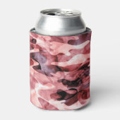 抽象芸術水色カモフラージュ:タイ染料。 缶クーラー (缶正面)