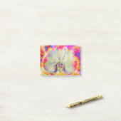 抽象芸術水色カラフル蘭 ポストイット (デスク上)