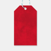 抽象芸術水色クリスマスツリーメリー&ブライト ギフトタグ (裏面)