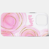 抽象芸術水色ケースメイトiPhoneケース Case-Mate iPhoneケース (裏面 (横))