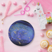 抽象芸術水色コバルトブルーネイビーパーティースター ペーパープレート (パーティー)