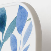 抽象芸術水色シダ葉 ピックルボールラケット (左詳細)