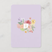 抽象芸術水色シトラスフローラ詳細QRコード エンクロージャーカード (裏面)