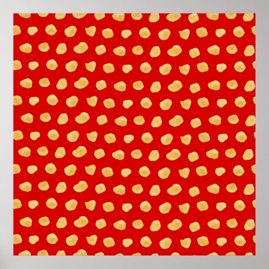 抽象芸術水色シームレスパターン、手描きil ポスター (正面)