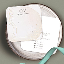 抽象芸術水色スタッドイヤリング表示スクエア