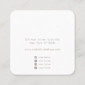 抽象芸術水色スタッドイヤリング表示スクエア スクエア名刺 (裏面)