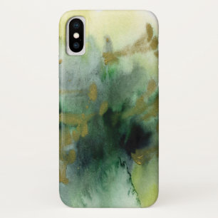 抽象芸術水色デザインiPhone/iPadケース iPhone X ケース