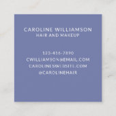 抽象芸術水色ドットアートプロフェッショナル スクエア名刺 (裏面)