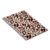 抽象芸術水色ヒョウ。アニマルプリント型 ノートブック (右側)