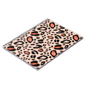 抽象芸術水色ヒョウ。アニマルプリント型 ノートブック (左側)