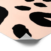 抽象芸術水色ヒョウ。アニマルプリント型 ポスター (角)