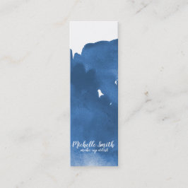 抽象芸術水色ブルーカラスプラッシュブラシストローク スキニー名刺
