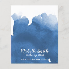 抽象芸術水色ブルーカラスプラッシュブラシストローク チラシ