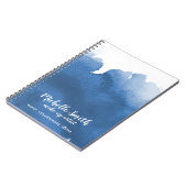 抽象芸術水色ブルーカラスプラッシュブラシストローク ノートブック (左側)