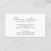 抽象芸術水色マッサージセラピー名刺 名刺 (裏面)