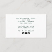 抽象芸術水色マッサージセラピー緑 名刺 (裏面)