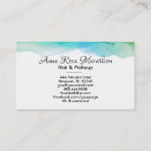 *~*抽象芸術水色モダン青アクア 名刺 (裏面)