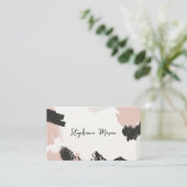 抽象芸術水色ユニークシンプル 名刺 (スタンド正面)