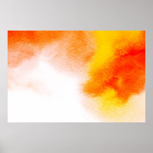 抽象芸術水色ラグジュアリー流体絵画アートのハン ポスター (正面)