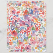 抽象芸術水色ルーズ花模様スクラップブック紙 (正面/裏面)