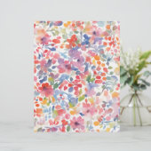 抽象芸術水色ルーズ花模様スクラップブック紙 (スタンド正面)