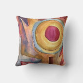 抽象芸術水色レトロ装飾用クッション クッション (裏面)