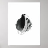 抽象芸術水色幾何学模様、抽象芸術ミニマル、 ポスター (正面)