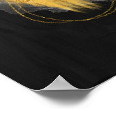 抽象芸術水色幾何学模様、抽象芸術ミニマル、 ポスター (角)