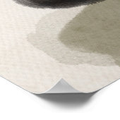 抽象芸術水色幾何学模様、抽象芸術ミニマル、 ポスター (角)