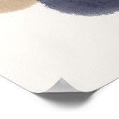 抽象芸術水色幾何学模様、抽象芸術ミニマル、 ポスター (角)