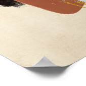 抽象芸術水色幾何学模様、抽象芸術ミニマル、 ポスター (角)